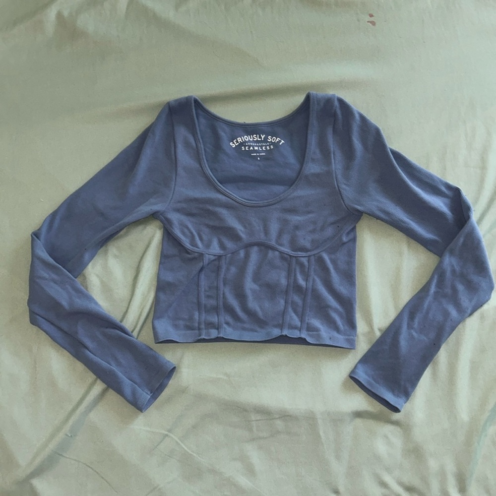 Baby Blue Seamless Long Sleeve